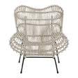 Java Occasional Chair, Rattan, Iron, Natural