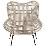 Java Occasional Chair, Rattan, Iron, Natural