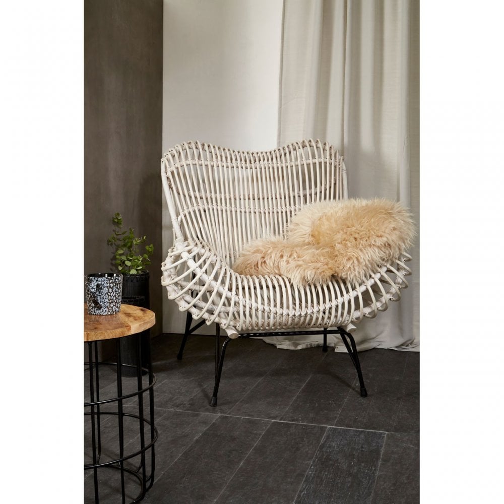 Java Occasional Chair, Rattan, Iron, Natural