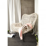 Java Occasional Chair, Rattan, Iron, Natural