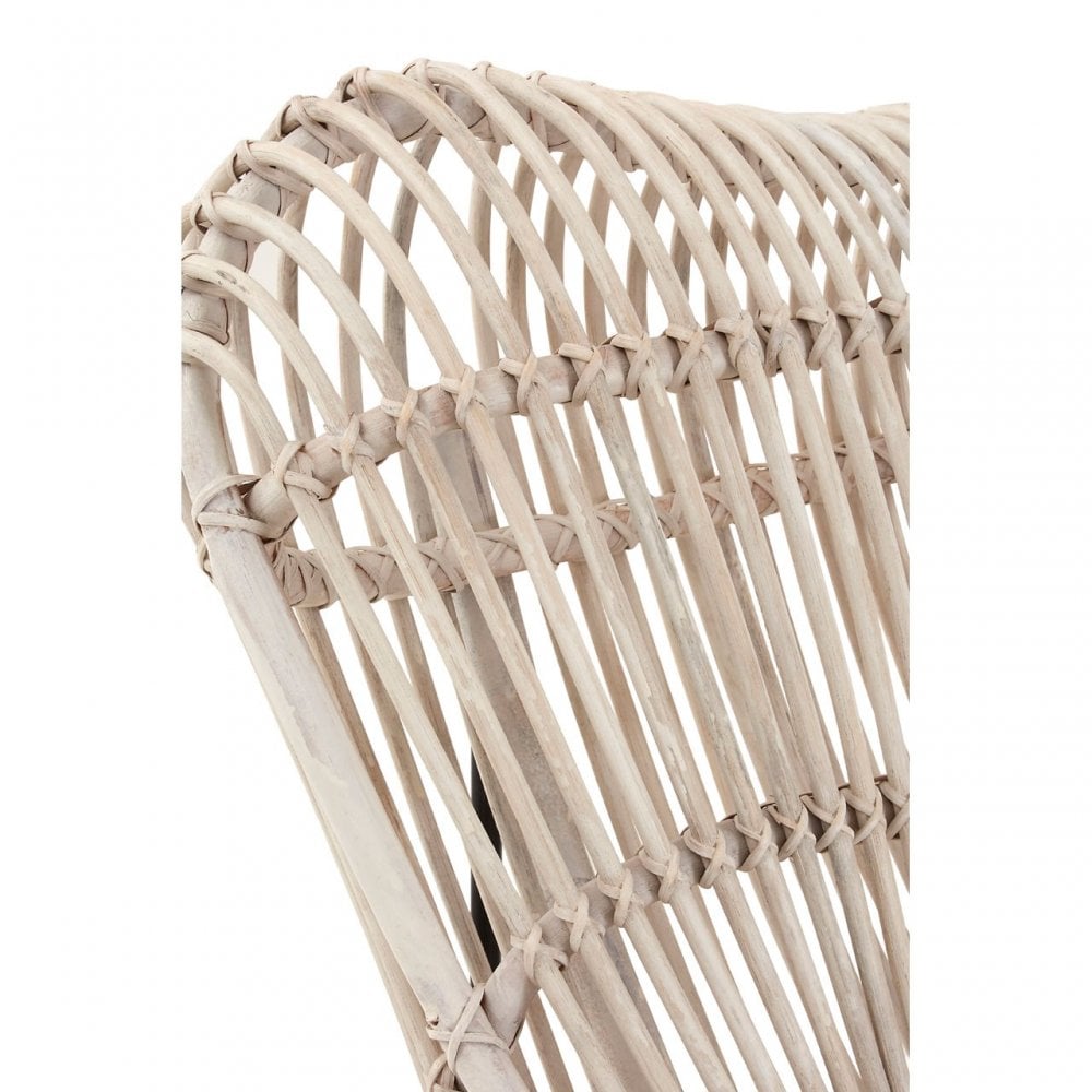 Java Occasional Chair, Rattan, Iron, Natural