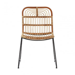 Java Tiger Chair, Rattan, Iron, Natural