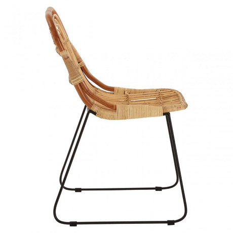 Java Tiger Chair, Rattan, Iron, Natural