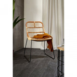 Java Tiger Chair, Rattan, Iron, Natural