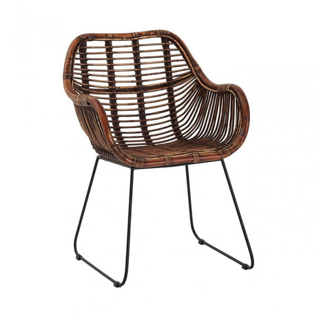 Java Gita Chair, Rattan, Iron, Natural