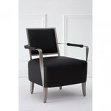 Moda Chair, Stainless Steel, Leather, Black