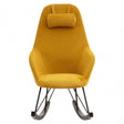 Kolding Yellow Fabric Chair, Wood, Oak Veneer