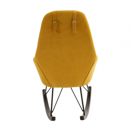 Kolding Yellow Fabric Chair, Wood, Oak Veneer