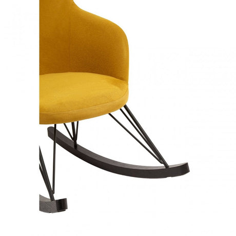 Kolding Yellow Fabric Chair, Wood, Oak Veneer