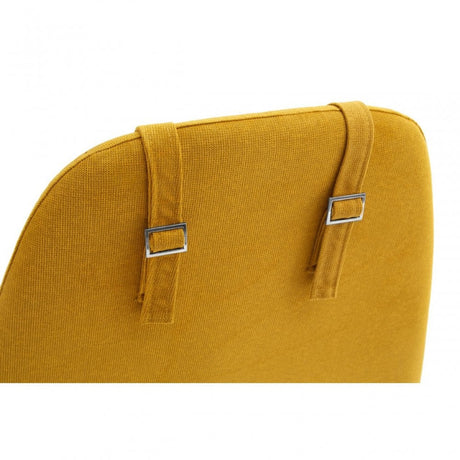 Kolding Yellow Fabric Chair, Wood, Oak Veneer