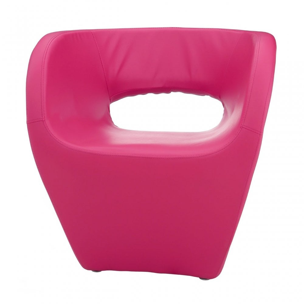 Dupin Chair, Leather Effect, Pink