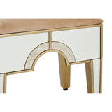 Knigh Stool, Fabric, Mirrored Glass, Champagne