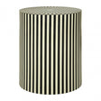 Hassa Ivory / Black Cylinder Stool, Wood, Resin, Black