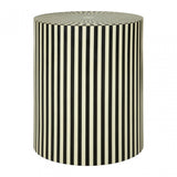 Hassa Ivory / Black Cylinder Stool, Wood, Resin, Black