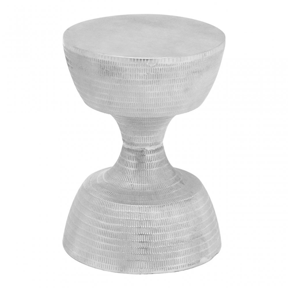 Matin Small Stool, Aluminium, Silver