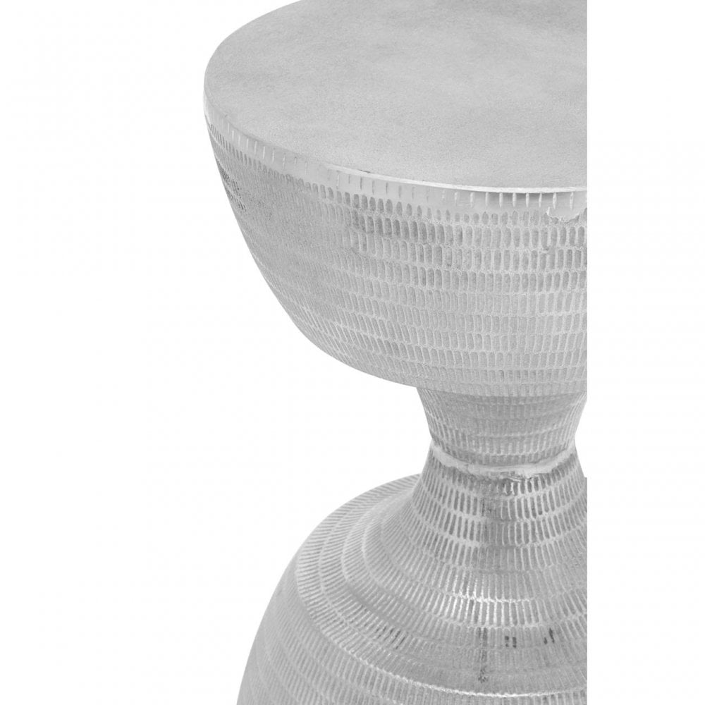 Matin Small Stool, Aluminium, Silver