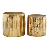 Hamish Antique Brass Finish Iron Stools, Iron, Brass