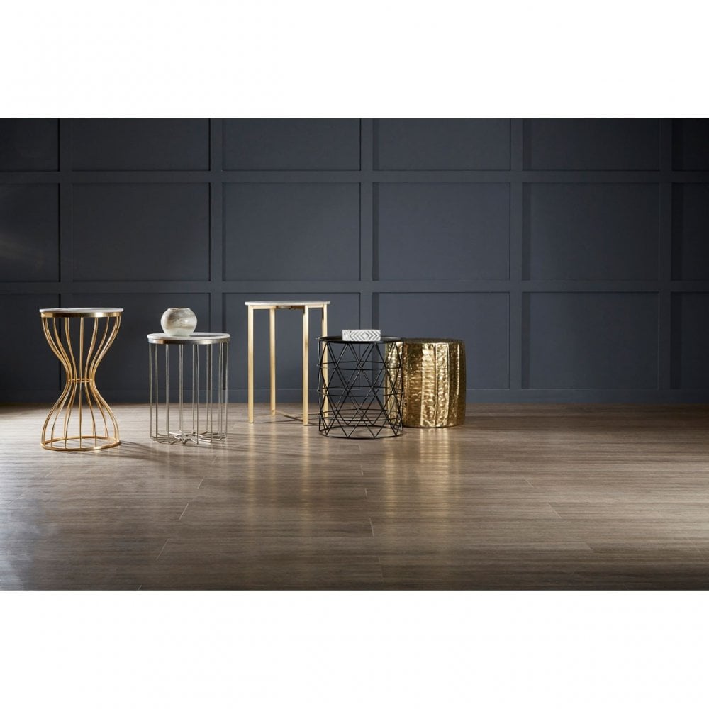 Hamish Antique Brass Finish Iron Stools, Iron, Brass