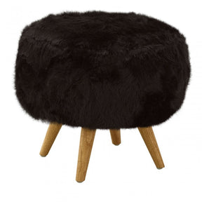 Cabaret Stool, Rubberwood, Foam, Black