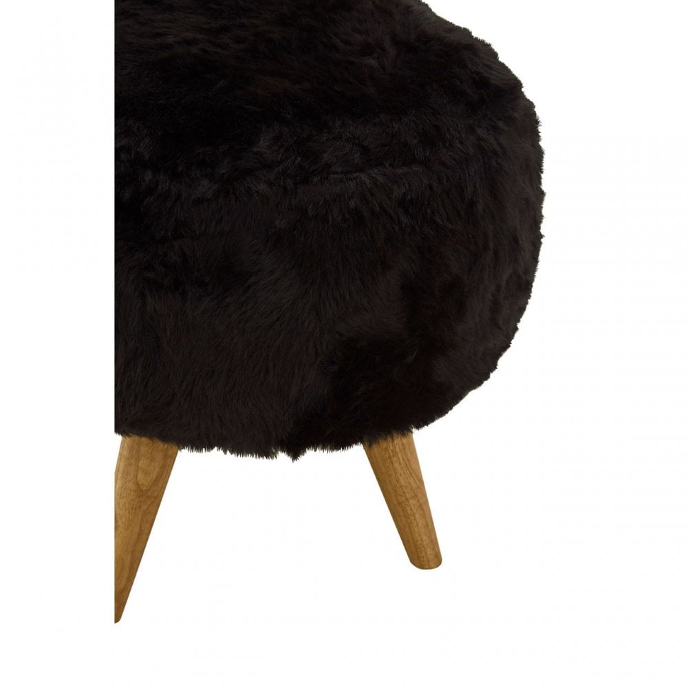 Cabaret Stool, Rubberwood, Foam, Black