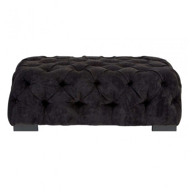 Fenton Footstool, Pine Wood, Birchwood, Down, Black