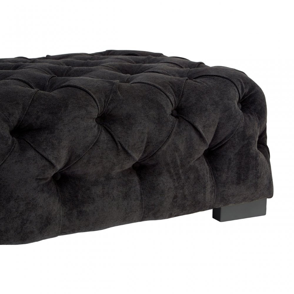 Fenton Footstool, Pine Wood, Birchwood, Down, Black