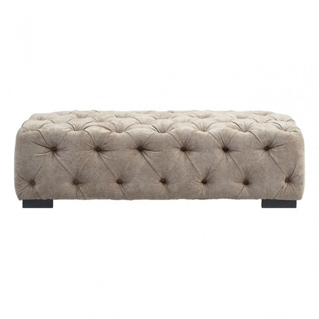 Fenton Natural Fabric Footstool, Pine Wood, Birchwood, Down, Natural