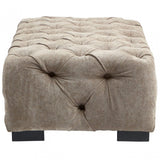 Fenton Natural Fabric Footstool, Pine Wood, Birchwood, Down, Natural