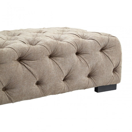 Fenton Natural Fabric Footstool, Pine Wood, Birchwood, Down, Natural