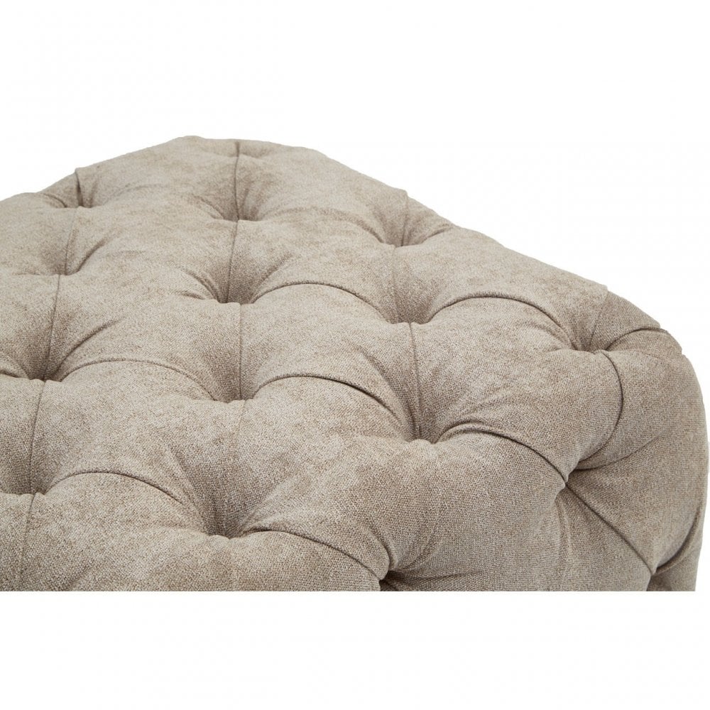 Fenton Natural Fabric Footstool, Pine Wood, Birchwood, Down, Natural
