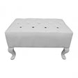 Grange Grange Chesterfield Footstool, Bonded Leather, White