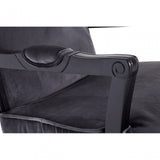 Rococo Chair & Footstool, Birchwood, Grey