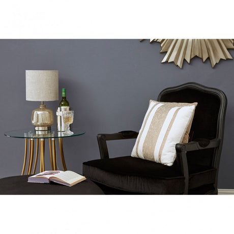 Rococo Chair & Footstool, Birchwood, Black