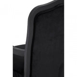 Rococo Chair & Footstool, Birchwood, Black
