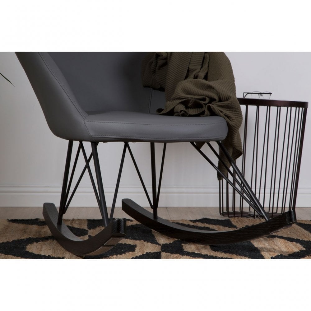 Kolding Dark Grey Chair, Wood, Oak Veneer, Grey