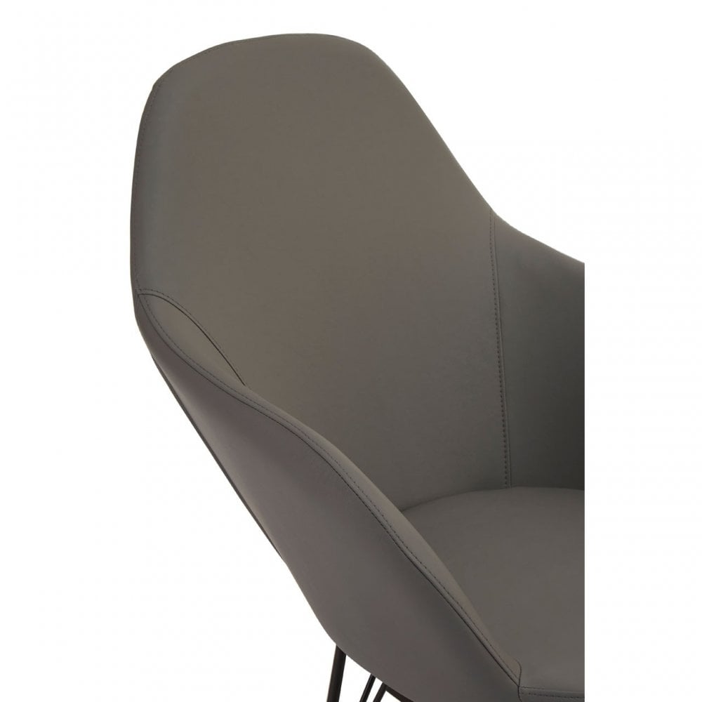 Kolding Dark Grey Chair, Wood, Oak Veneer, Grey