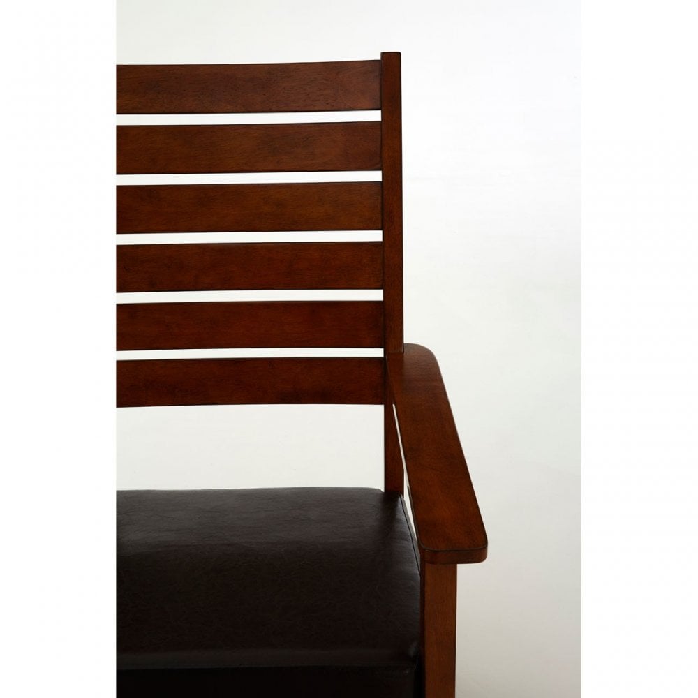 Relax Rocking Chair, Leather, Rubberwood, Brown