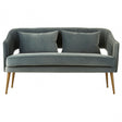 Jimmi Blue Velvet Sofa, Blue