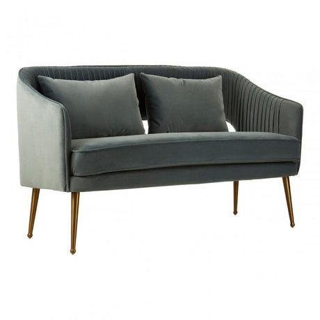 Jimmi Blue Velvet Sofa, Blue