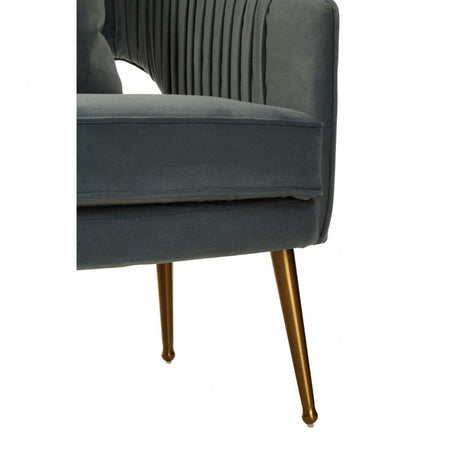 Jimmi Blue Velvet Sofa, Blue