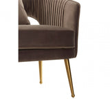 Jimmi Grey Velvet Sofa, Grey