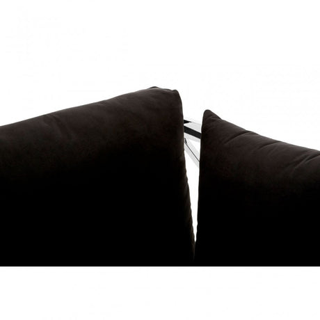 Donal 3 Seat Sofa with Silver Lattice Sides, Steel, Velvet