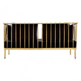 Donal 2 Seat Gold Finish Tapered Arms Sofa, Steel, Velvet, Gold
