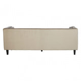 Flick 3 Seat Mink Velvet Sofa, Eucalyptus Wood, Wood, Cream
