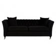 Sabrina 3 Seat Onyx Sofa, Wood, Black