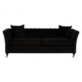 Sabrina 3 Seat Onyx Sofa, Wood, Black