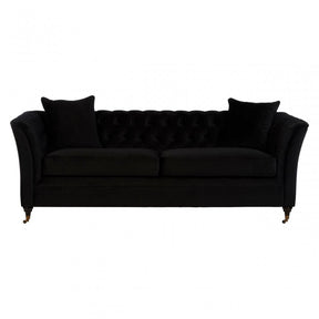 Sabrina 3 Seat Onyx Sofa, Wood, Black