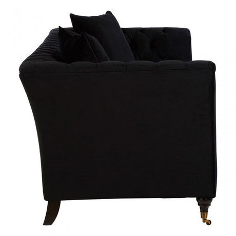 Sabrina 3 Seat Onyx Sofa, Wood, Black