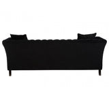 Sabrina 3 Seat Onyx Sofa, Wood, Black