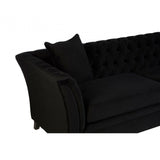 Sabrina 3 Seat Onyx Sofa, Wood, Black